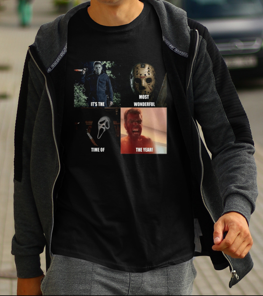 Halloween Horror Icons It's The Most Wonderful Time Of The Year T-Shirt