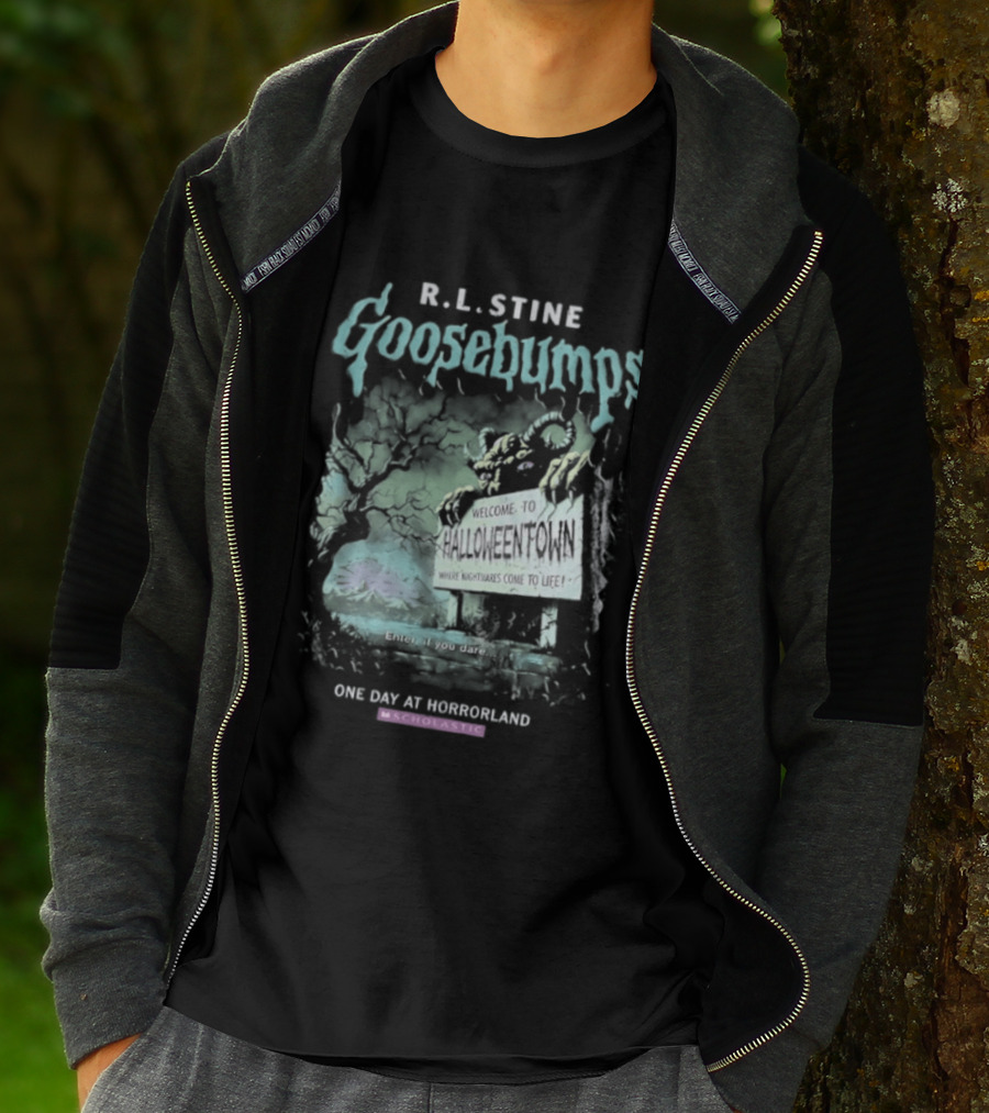 R.L. Stine Goosebumps One Day At Horrorland Halloween T-Shirt