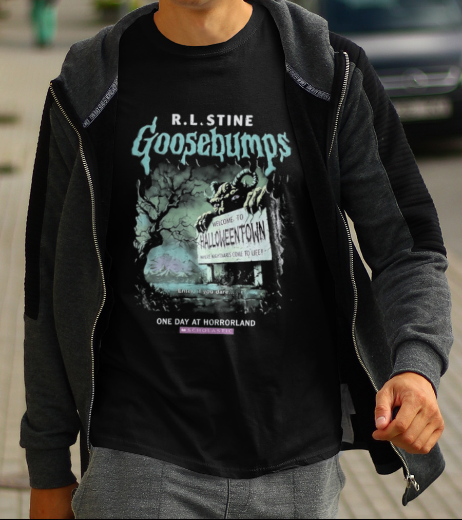R.L. Stine Goosebumps One Day At Horrorland Halloween T-Shirt