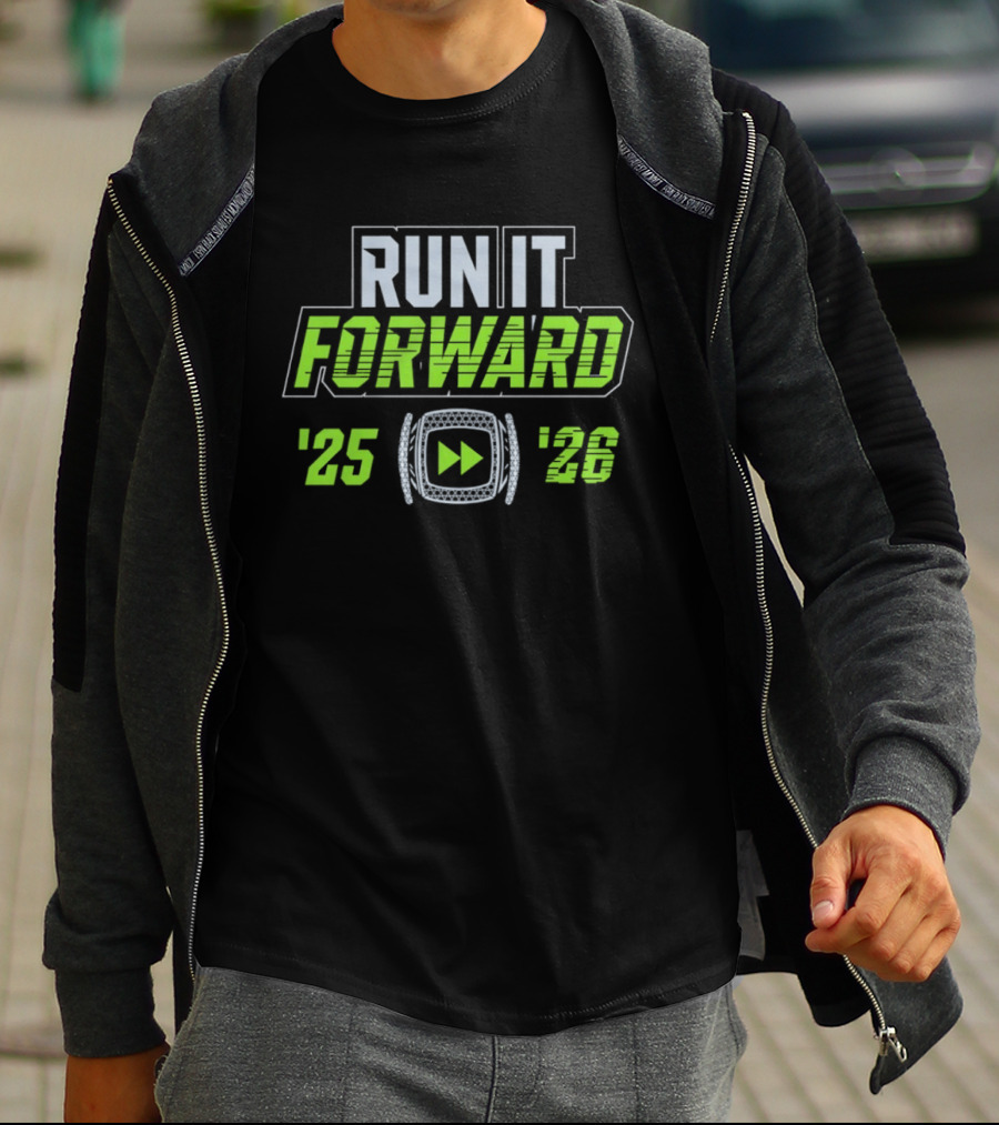 Seattle Seahawks Run It Forward 25 26 Ring T-Shirt