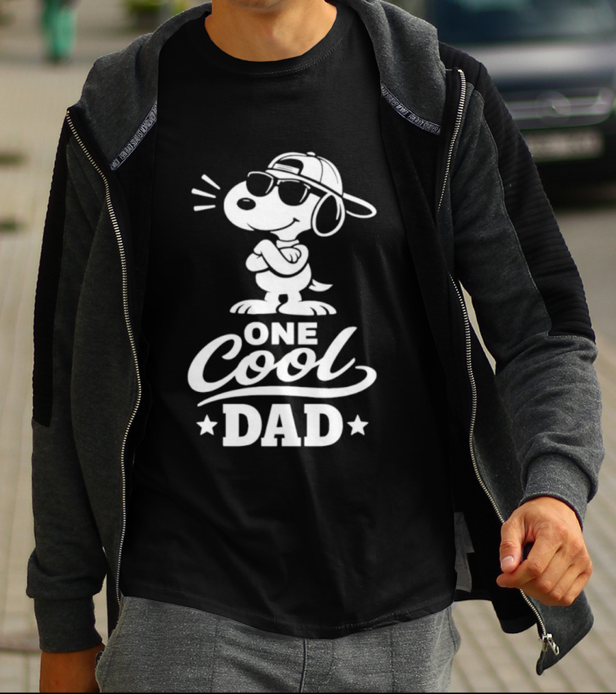 Snoopy One Cool Dad Peanuts Father's Day T-Shirt