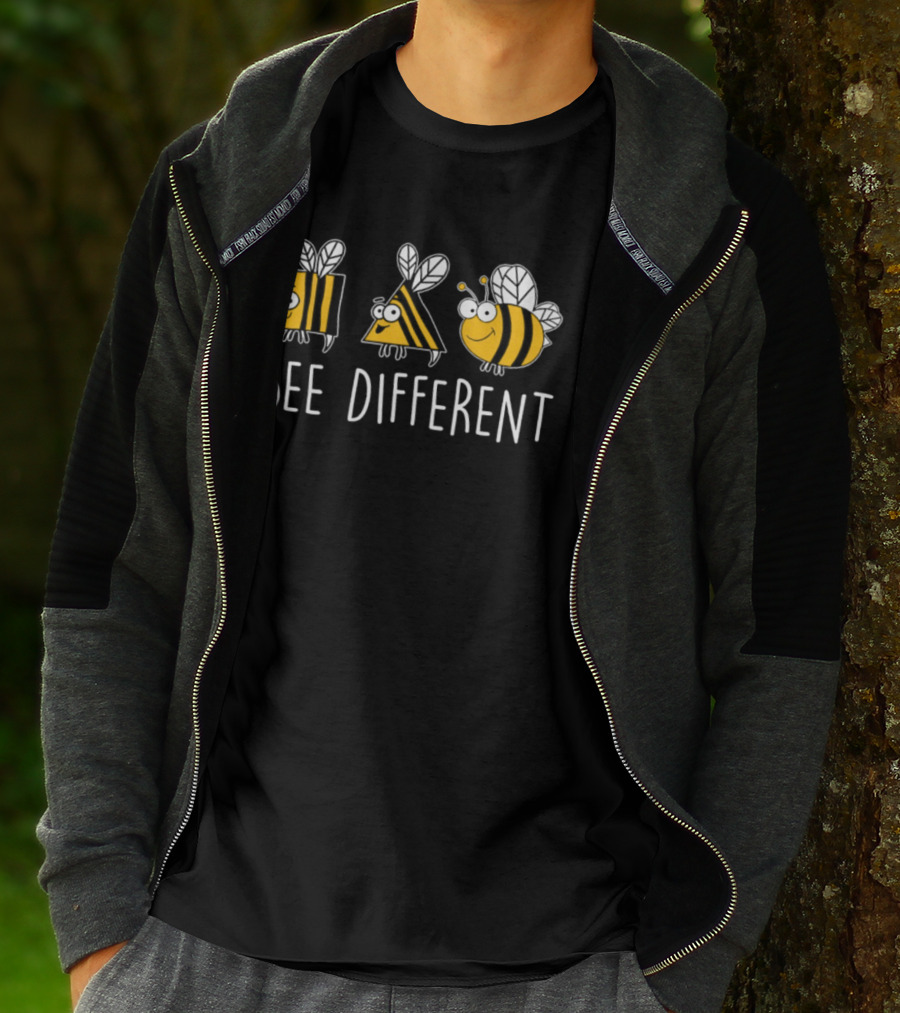 Bee Different Fun Shapes Striped Insects T-Shirt
