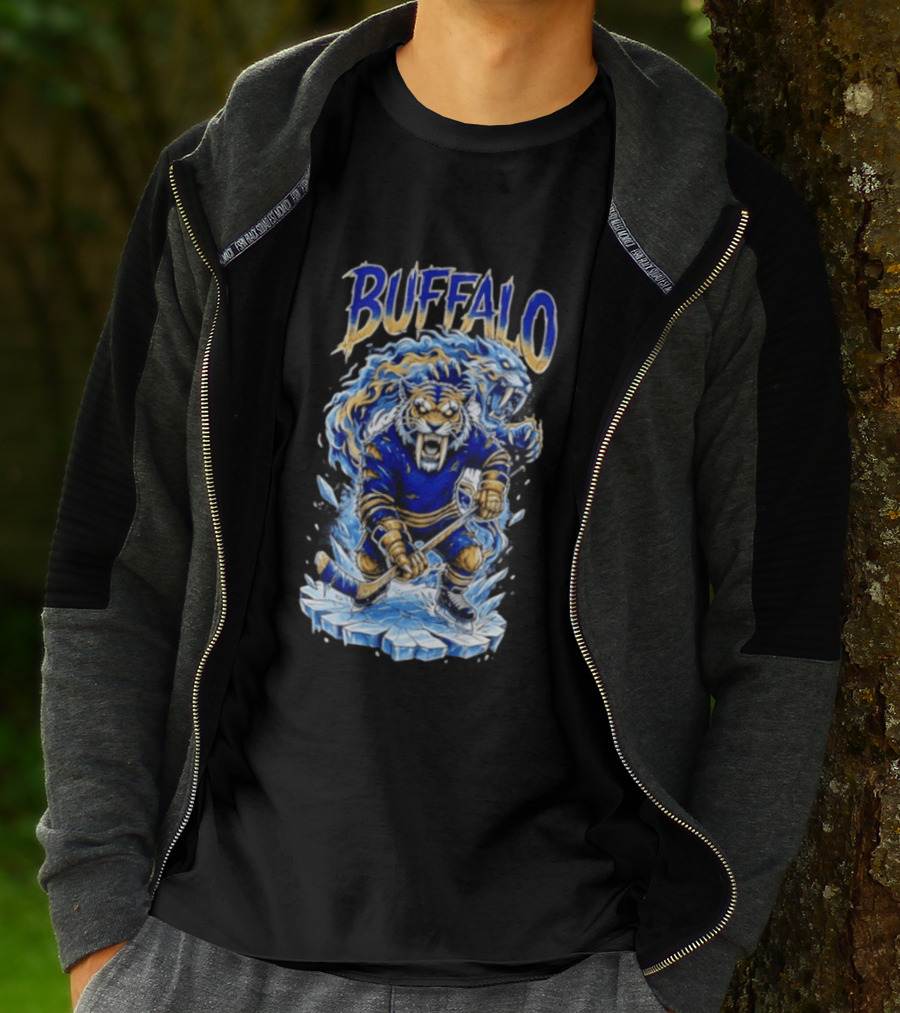Buffalo Sabres Sabretooth Ice Hockey Tiger Mascot Buffalo Sabres T-Shirt