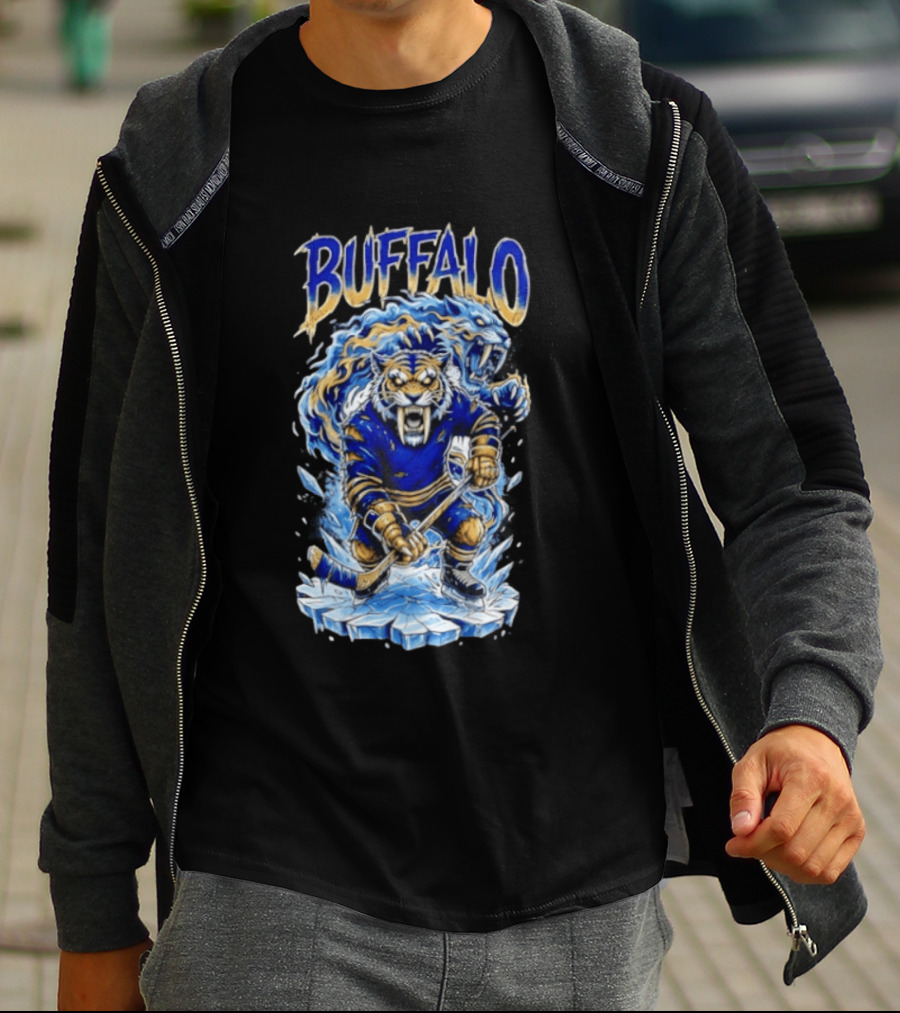 Buffalo Sabres Sabretooth Ice Hockey Tiger Mascot Buffalo Sabres T-Shirt