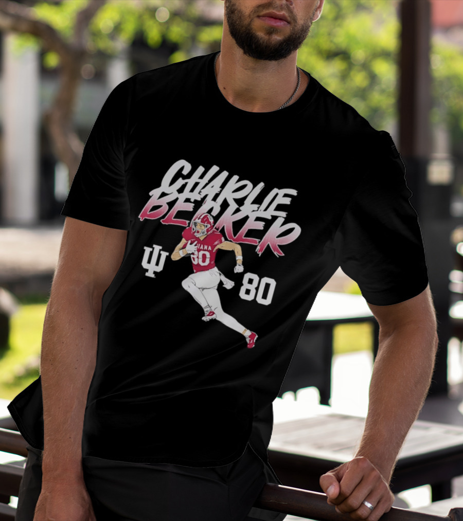 Charlie Becker Indiana Hoosiers 80 Pose With IU T-Shirt