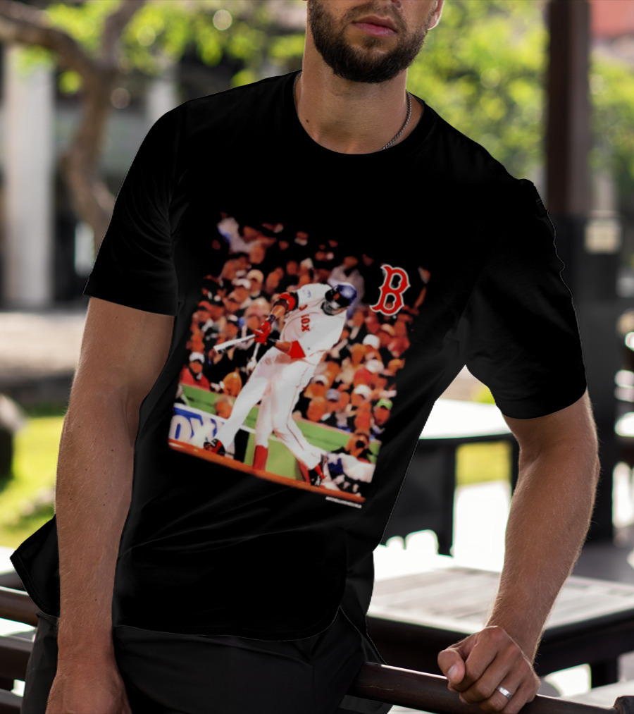 Boston Red Sox David Ortiz Iconic Swing Moment T-Shirt