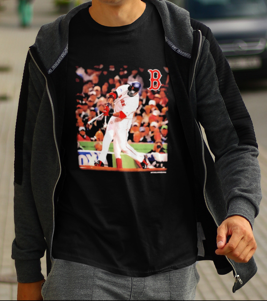 Boston Red Sox David Ortiz Iconic Swing Moment T-Shirt