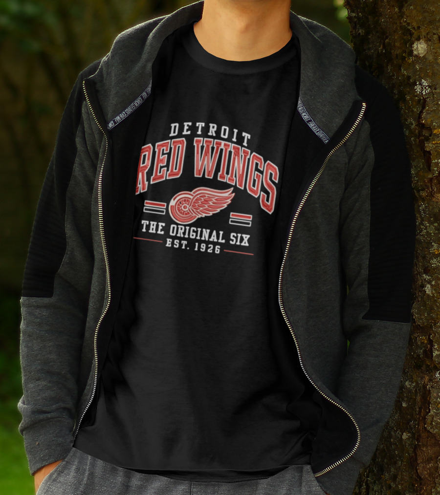 Detroit Red Wings The Original Six Est 1926 Vintage Hockey Team T-Shirt