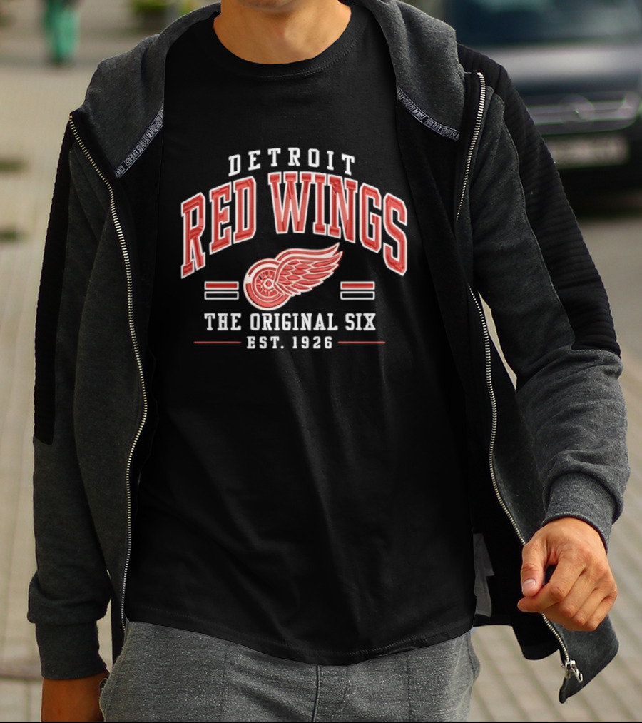 Detroit Red Wings The Original Six Est 1926 Vintage Hockey Team T-Shirt