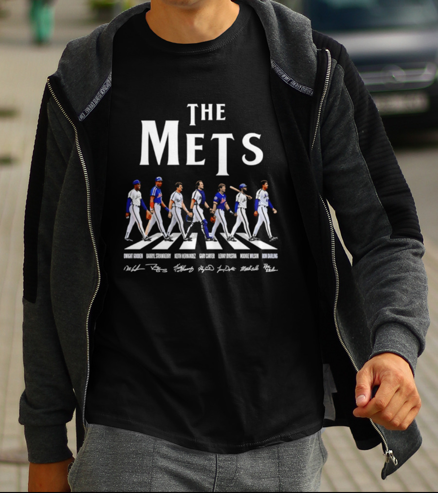 The Mets Dwight Gooden Darryl Strawberry Keith Hernandez Gary Carter Lenny Dykstra Mookie Wilson Ron Darling Abbey Road T-Shirt