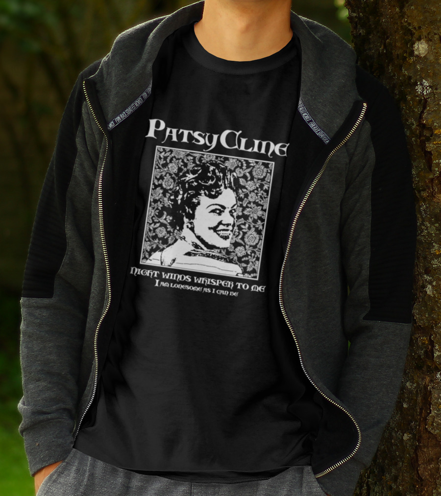 Patsy Cline Night Winds Whisper To Me I Am Lonesome As I Can Be T-Shirt