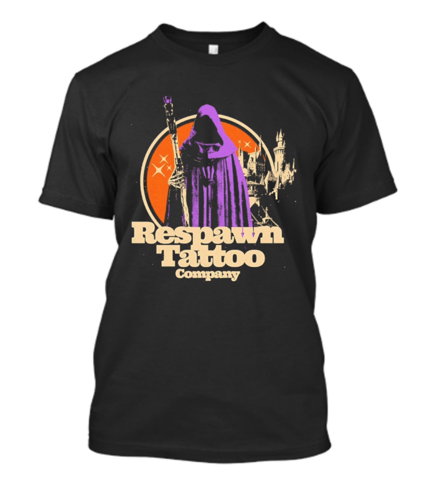 Respawn Tattoo Company Wizard Castle Grim Reaper T-Shirt