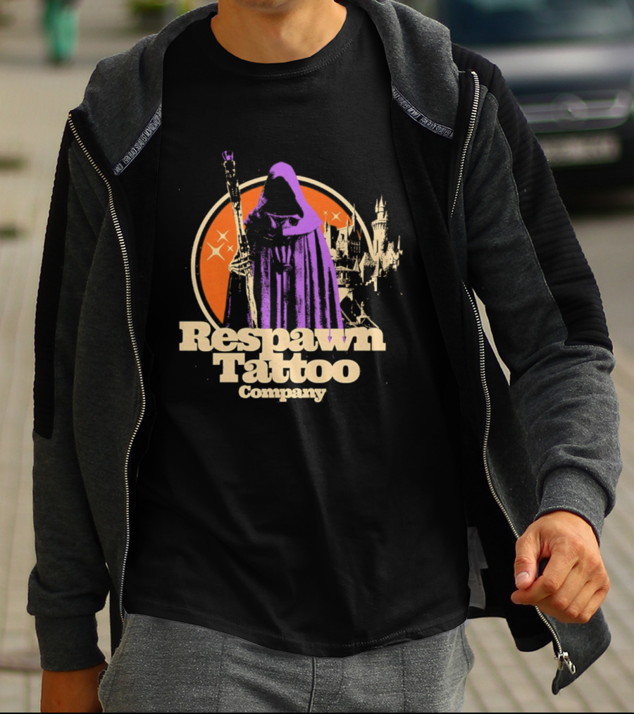 Respawn Tattoo Company Wizard Castle Grim Reaper T-Shirt