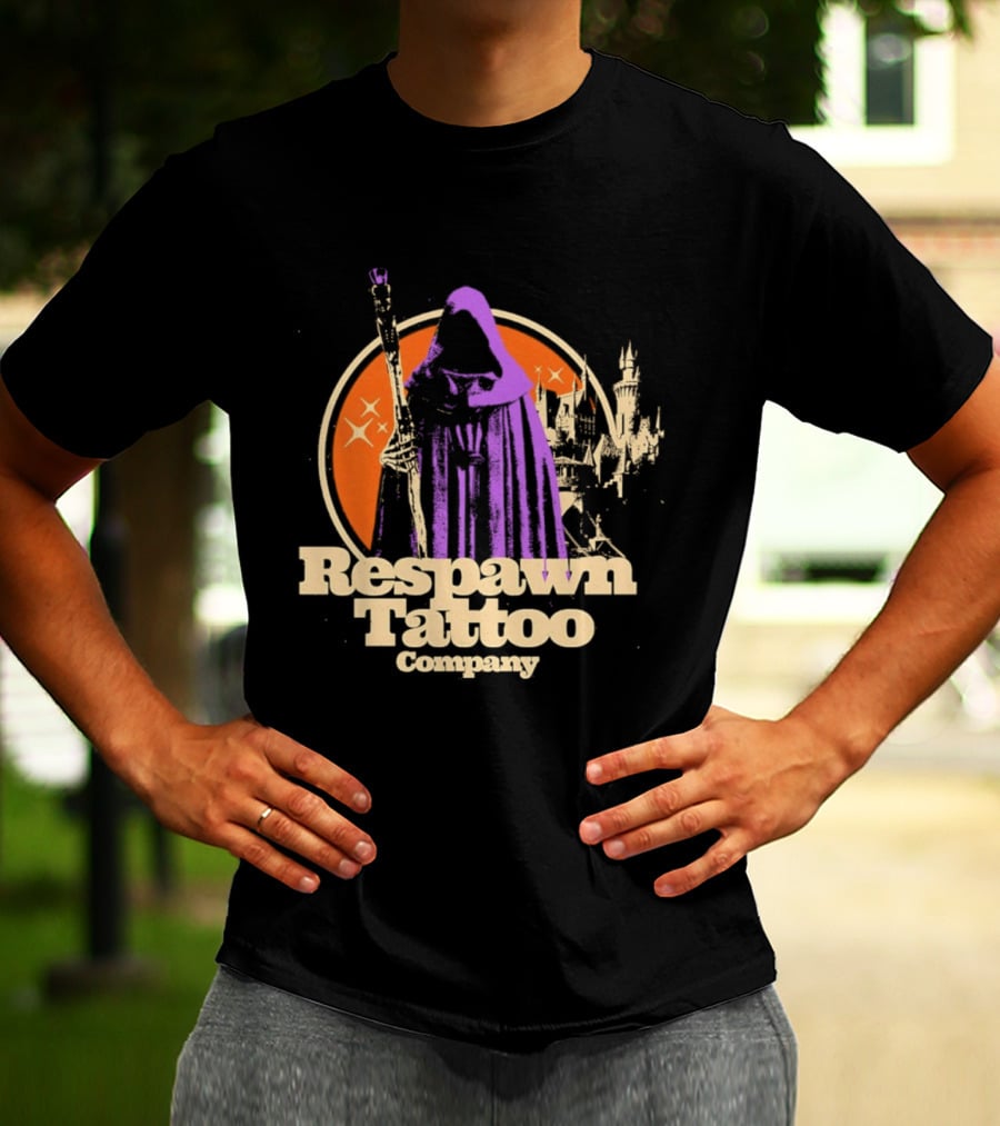 Respawn Tattoo Company Wizard Castle Grim Reaper T-Shirt