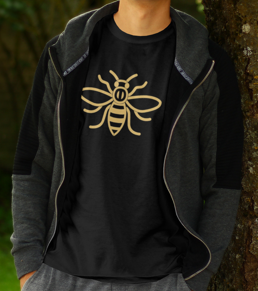 Golden Bee Honeybee Insect Nature Bumblebee Minimalist T-Shirt