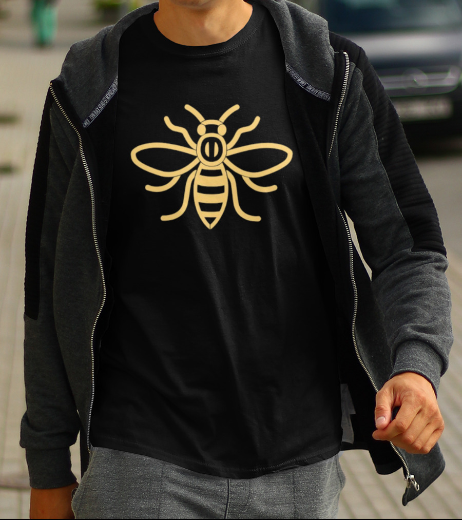 Golden Bee Honeybee Insect Nature Bumblebee Minimalist T-Shirt