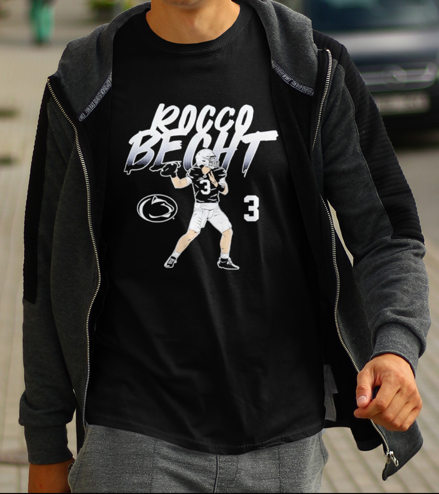 Rocco Becht Number 3 Penn State Football Pose Star T-Shirt