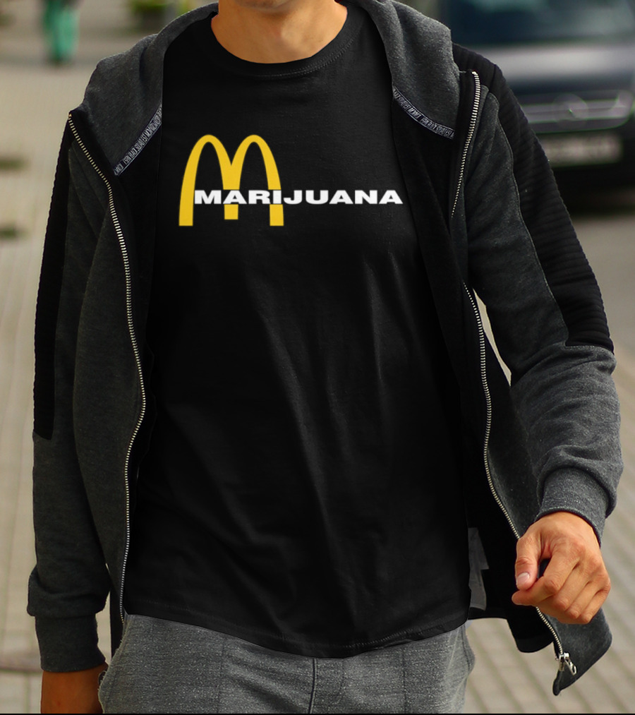 Marijuana Parody McDonald's Golden Arches T-Shirt