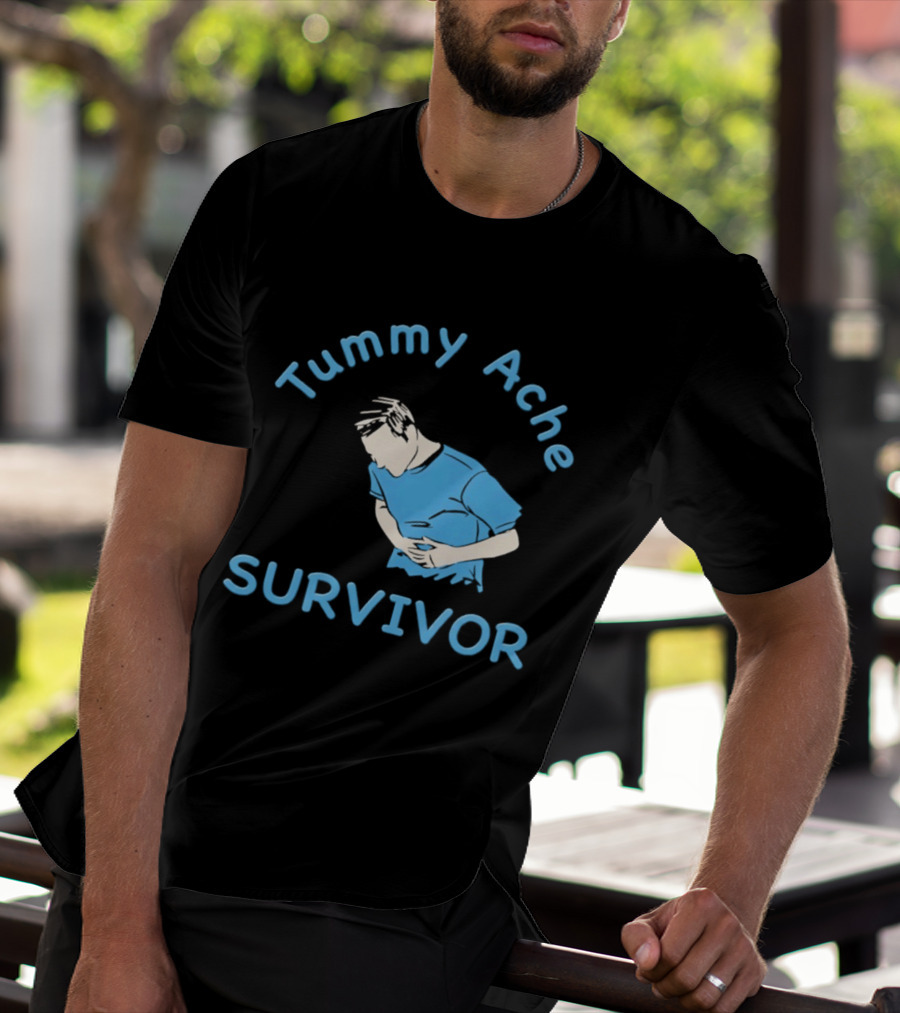 Tummy Ache Survivor Blue Figure T-Shirt