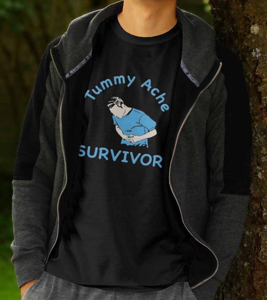 Tummy Ache Survivor Blue Figure T-Shirt