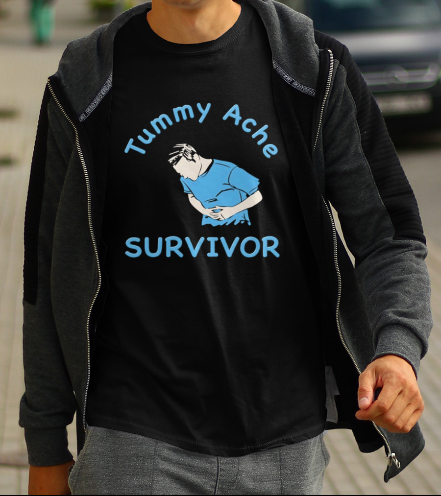 Tummy Ache Survivor Blue Figure T-Shirt