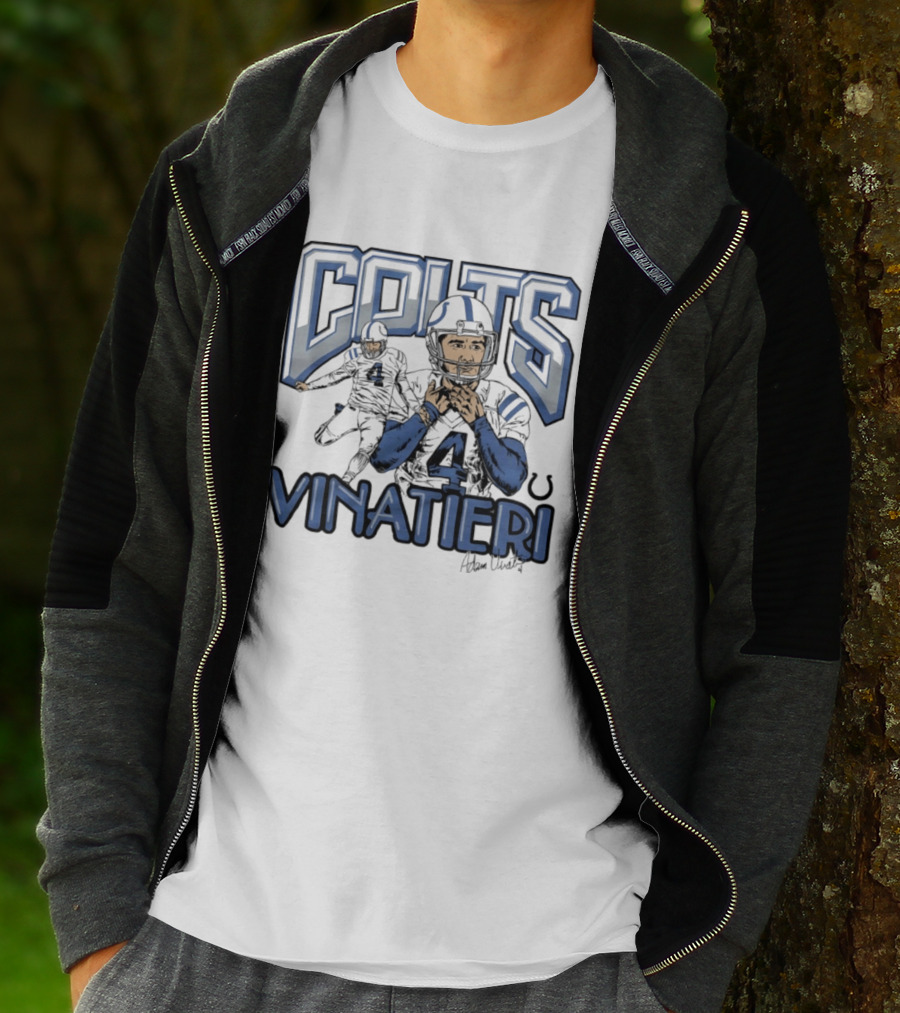 Indianapolis Colts Adam Vinatieri Football Number 4 Fan Gear T-Shirt