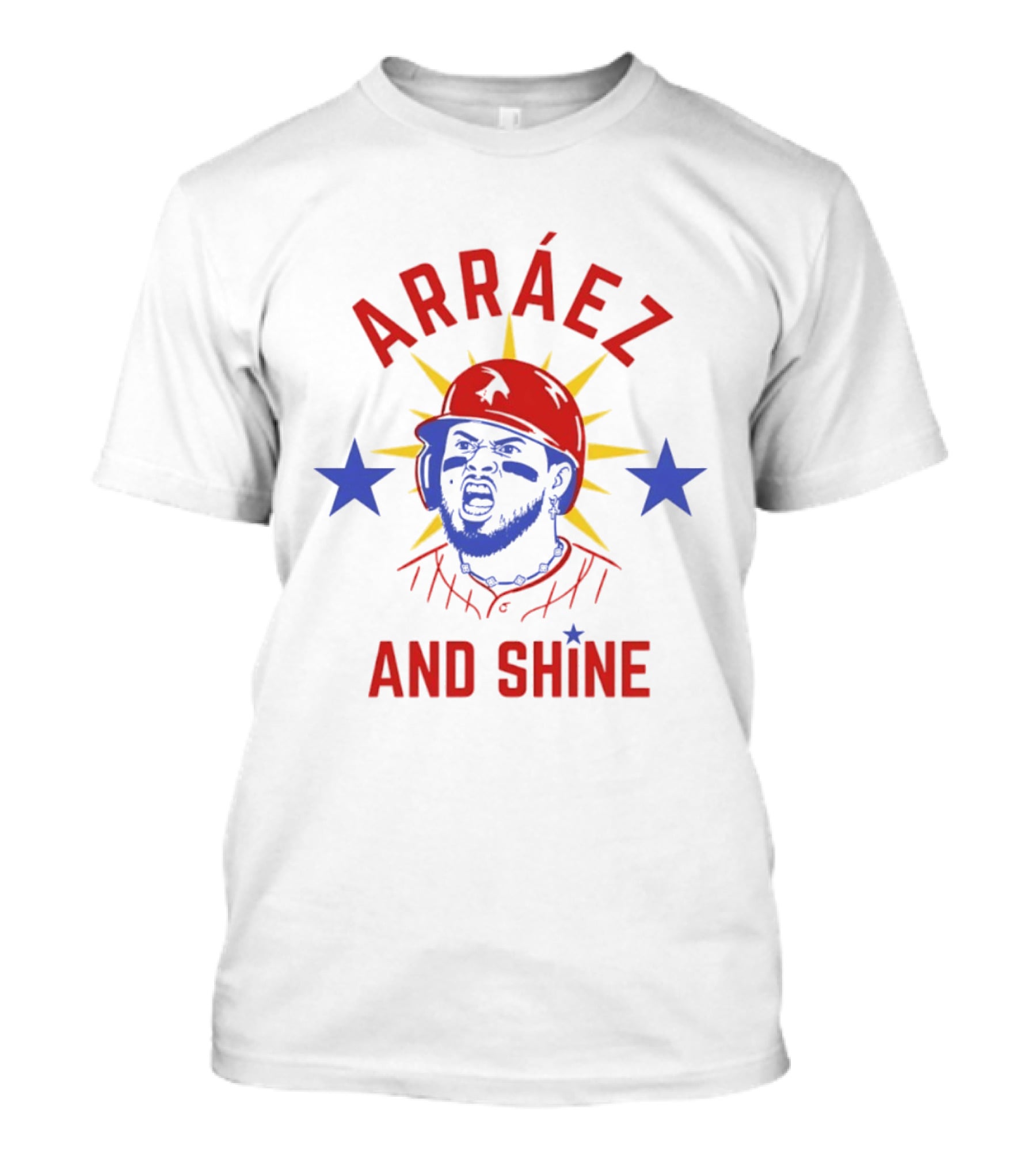 Philadelphia Phillies Arráez And Shine Baseball Starburst Promo T-Shirt