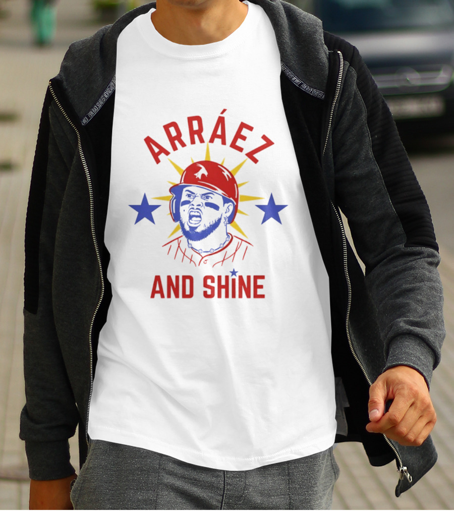 Philadelphia Phillies Arráez And Shine Baseball Starburst Promo T-Shirt