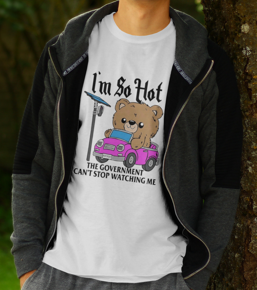 I'm So Hot Bear In Pink Car The Government Can't Stop Ing Me T-Shirt