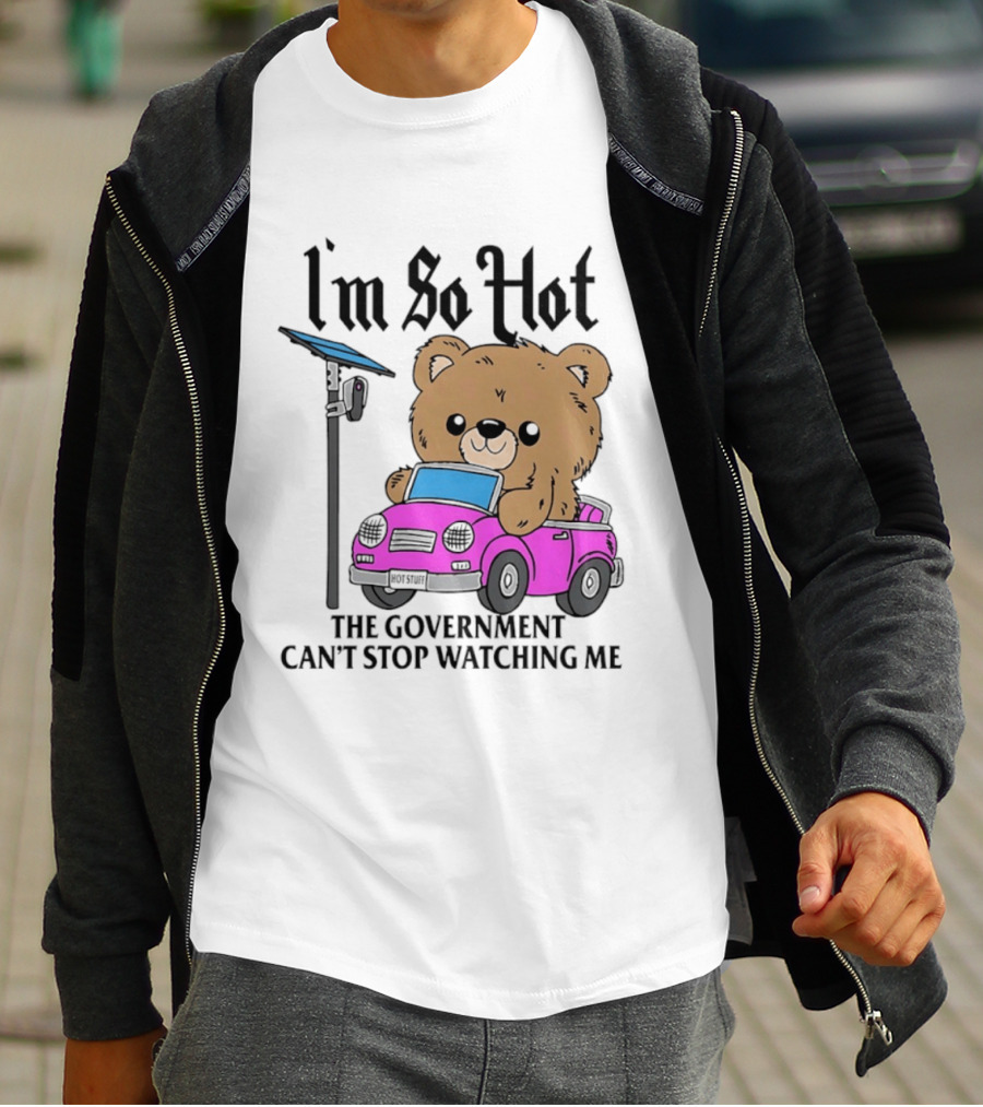 I'm So Hot Bear In Pink Car The Government Can't Stop Ing Me T-Shirt
