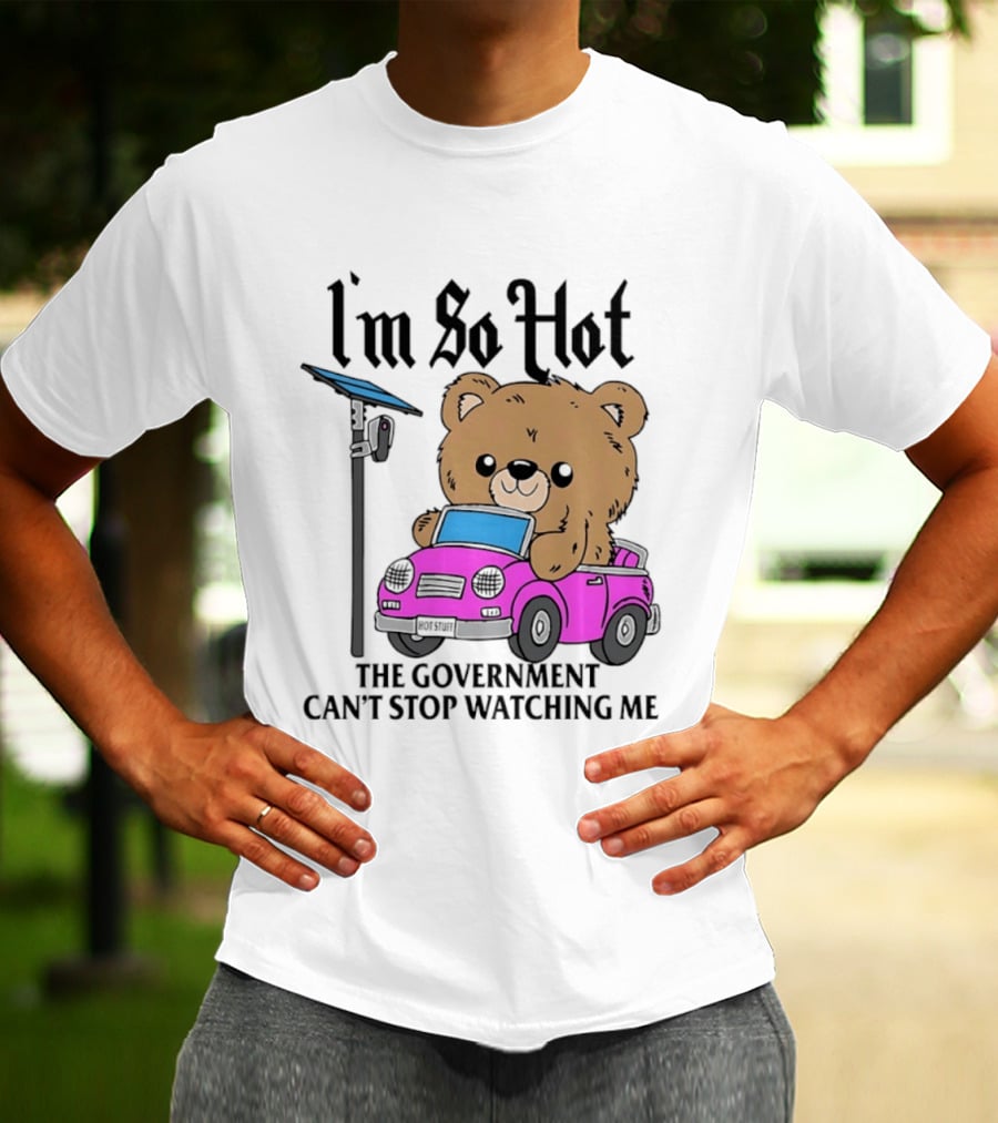 I'm So Hot Bear In Pink Car The Government Can't Stop Ing Me T-Shirt