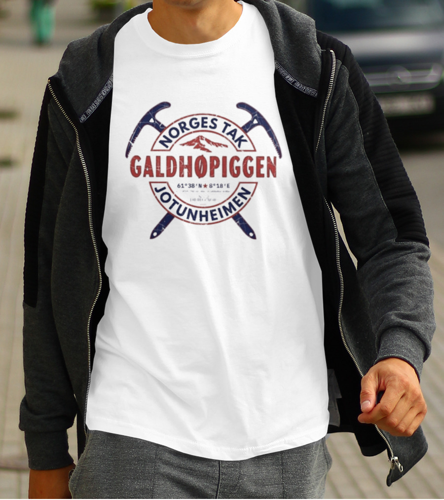 Norges Tak Galdhøpiggen Jotunheimen Norway Mountain Climbing T-Shirt