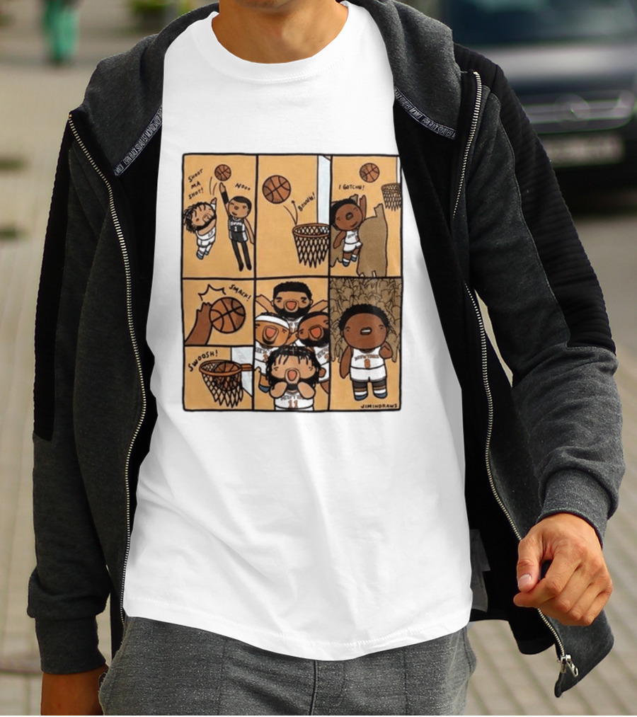 Jimindraws Karl Anthony Towns New York Knicks Comic Style Basketball Fun T-Shirt
