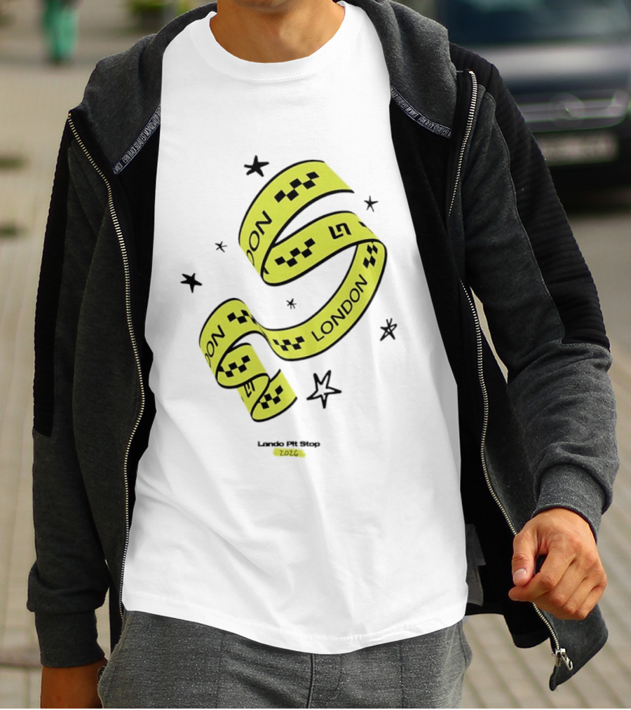 Lando Pit Stop 2026 London Racing Ribbon Stars T-Shirt