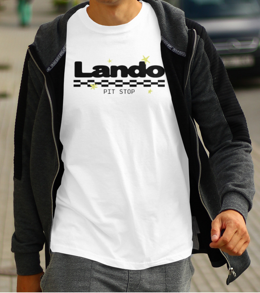 Lando Pit Stop Racing Checkered Stars 2026 T-Shirt