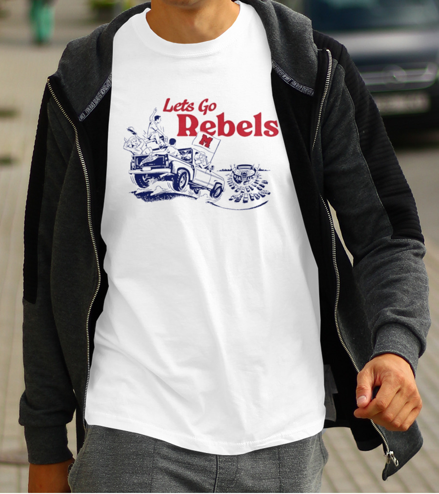 Let's Go Rebels Ole Miss Football Road Trip Adventure T-Shirt