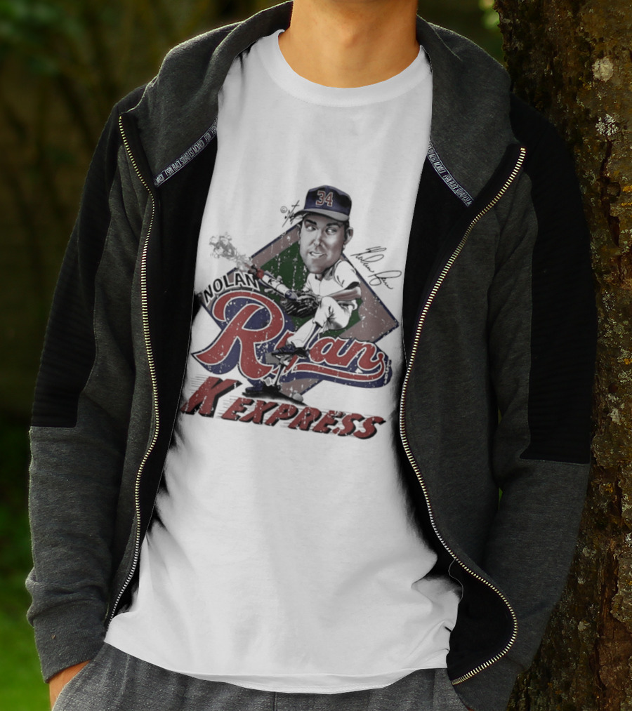 Nolan Ryan Texas Rangers Bruce Stark 34 K Express T-Shirt