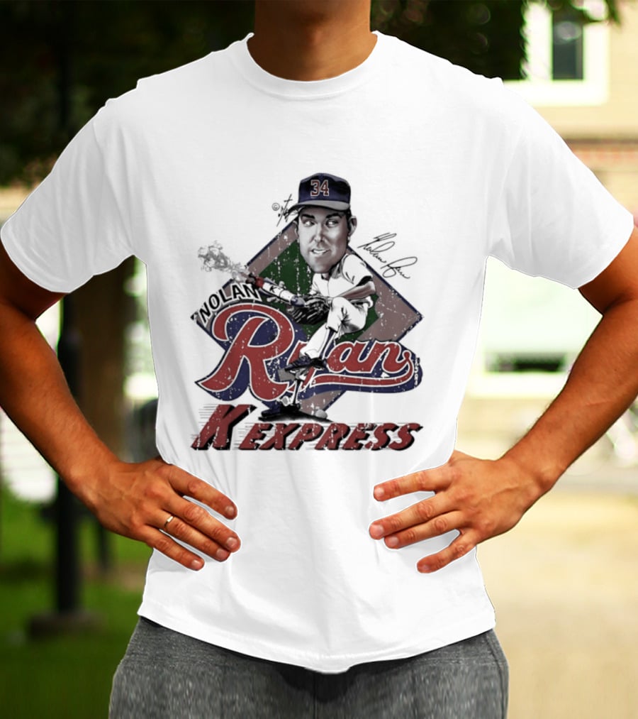 Nolan Ryan Texas Rangers Bruce Stark 34 K Express T-Shirt