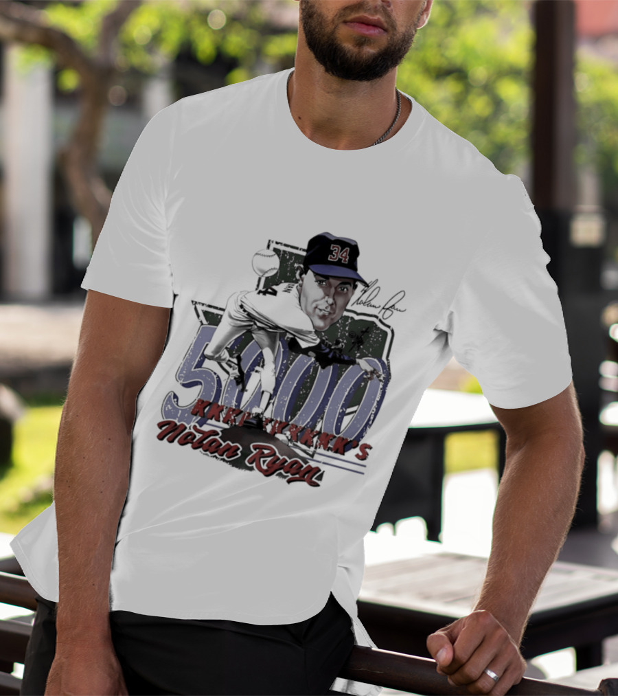 Nolan Ryan 5000 Strikeouts Texas Rangers Bruce Stark T-Shirt