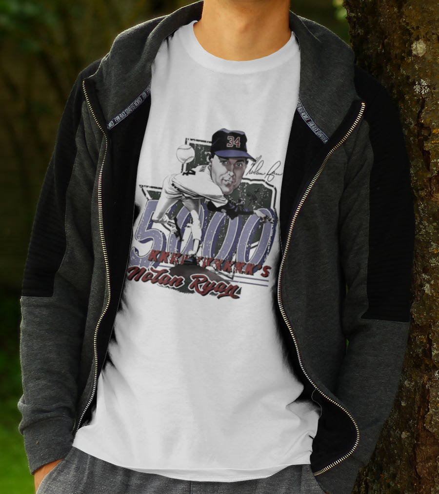 Nolan Ryan 5000 Strikeouts Texas Rangers Bruce Stark T-Shirt