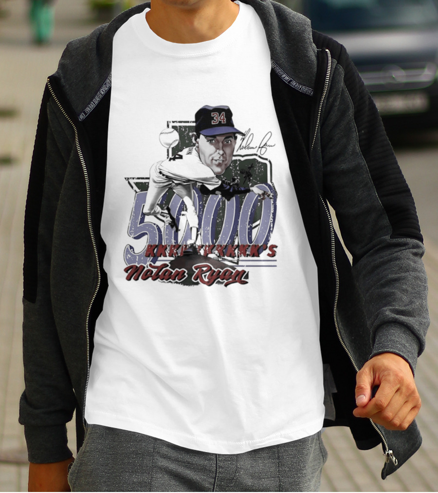 Nolan Ryan 5000 Strikeouts Texas Rangers Bruce Stark T-Shirt