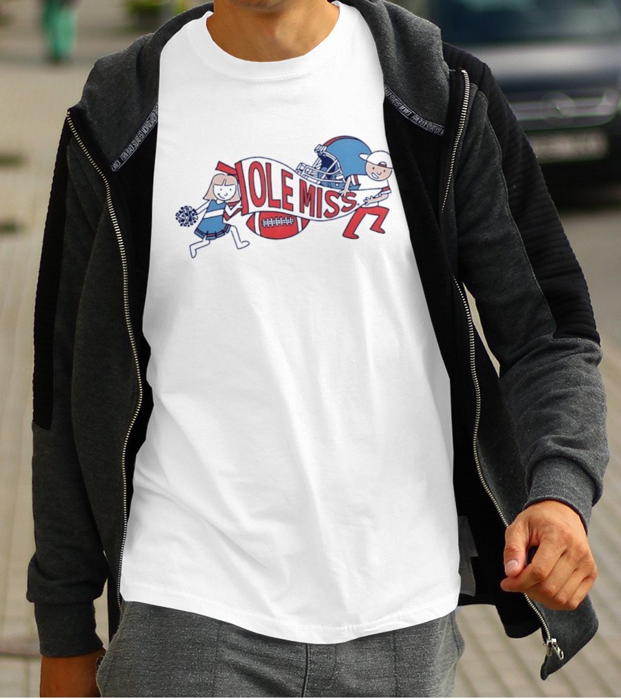Ole Miss Rebels Football Run With Cheerleader T-Shirt