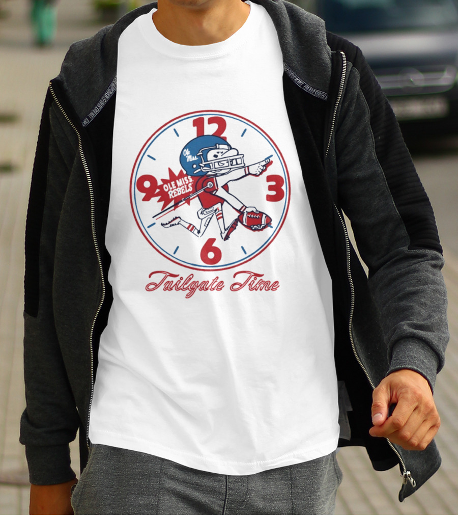 Ole Miss Rebels Football Tailgate Time Player T-Shirt