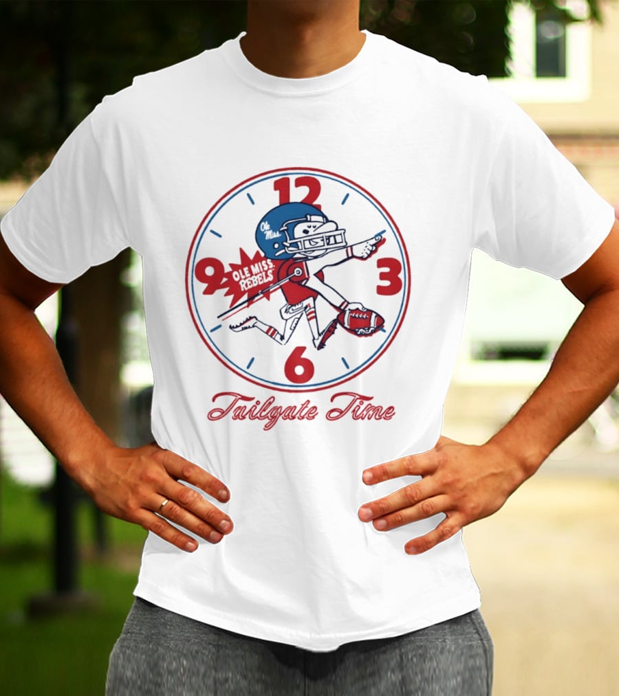 Ole Miss Rebels Football Tailgate Time Player T-Shirt