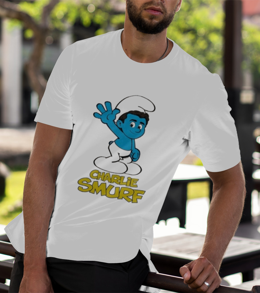 Charlie Smurf Collaboration With Smurfs And Charlie Kirk T-Shirt