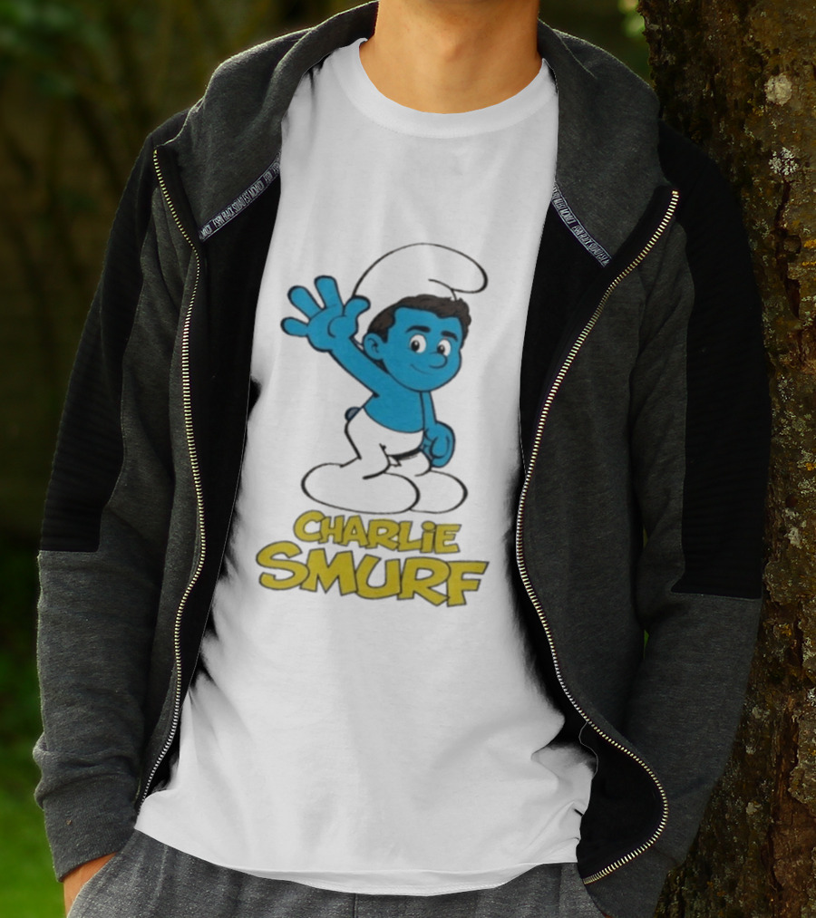 Charlie Smurf Collaboration With Smurfs And Charlie Kirk T-Shirt