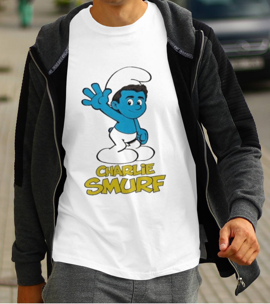 Charlie Smurf Collaboration With Smurfs And Charlie Kirk T-Shirt
