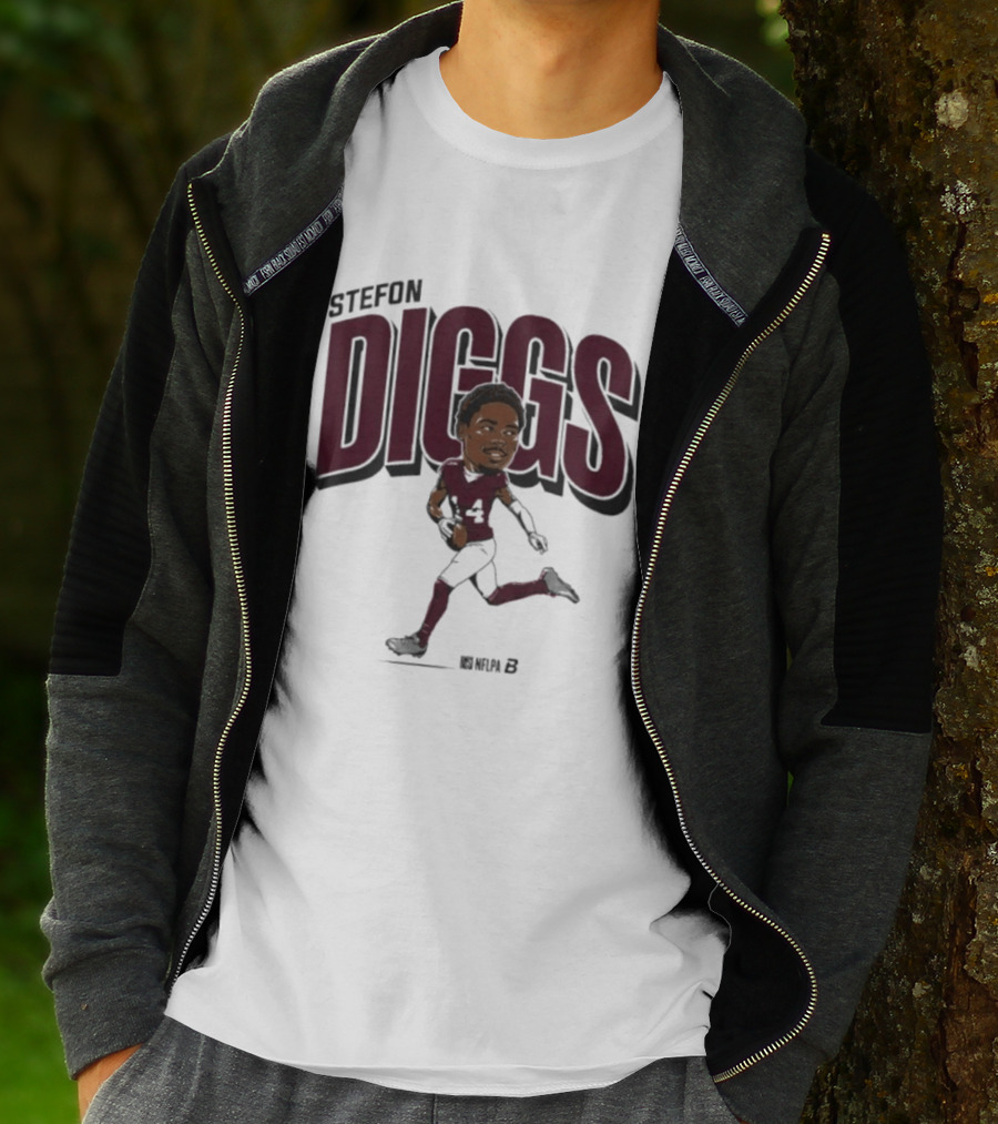 Stefon Diggs Caricature Football Art By Duna B T-Shirt