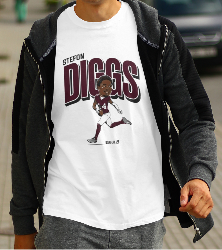 Stefon Diggs Caricature Football Art By Duna B T-Shirt