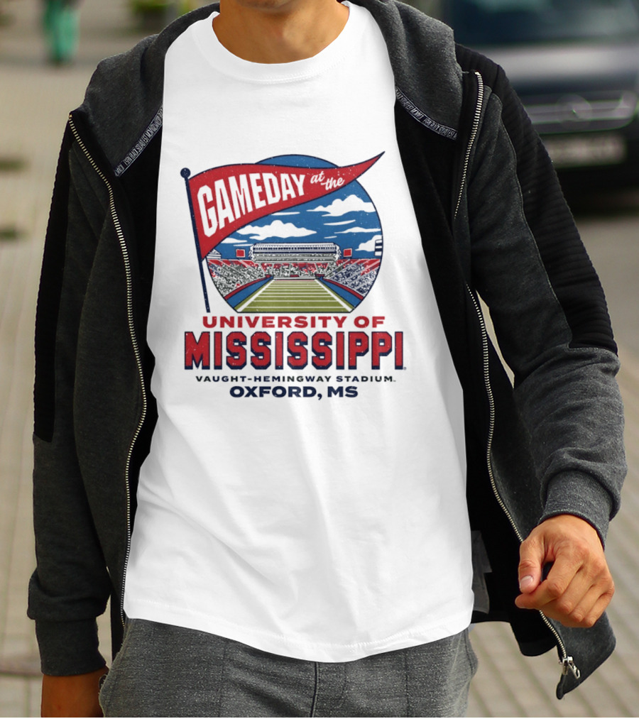 University Of Mississippi Gameday Vaught Hemingway Stadium Oxford MS T-Shirt